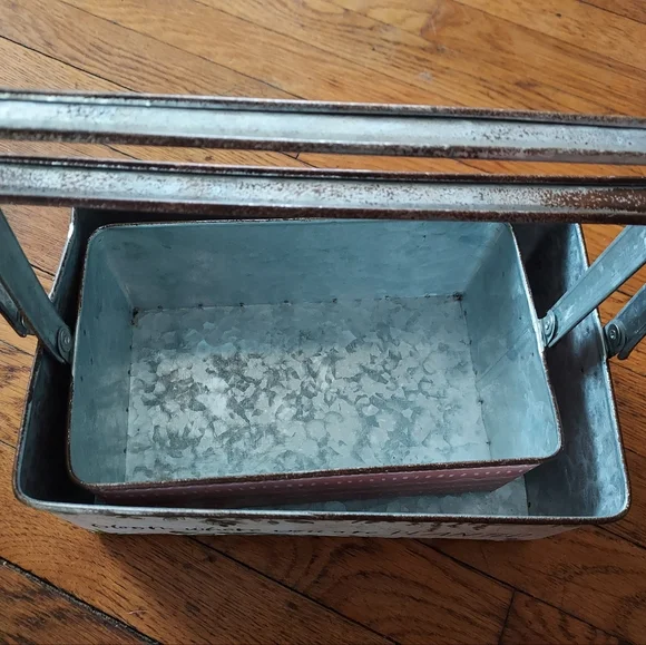 Rustic Plant boxes - *new* set of 2 - metal - Bloom Where You Are Planted - Picture 8 of 11